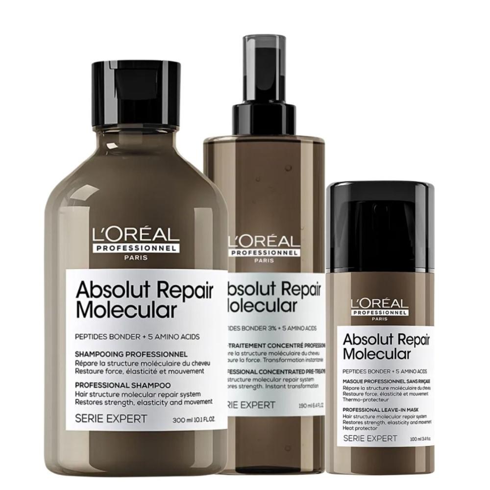 L’Oréal Professionnel Absolut Repair Molecular - Leave-in - Kit 3 Produtos — L'Oréal | Drogaria Taveira