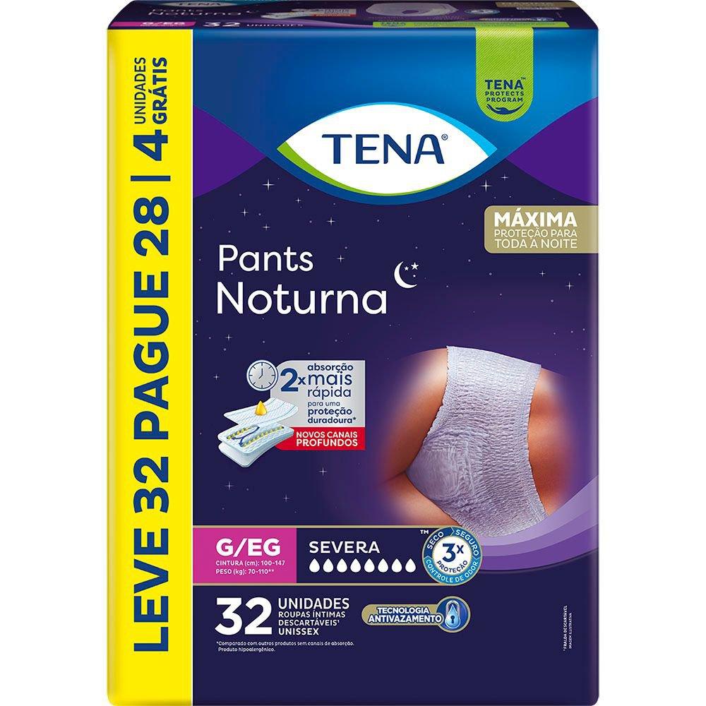 Roupa Íntima Descartável Pants Tena Noturna G/Eg Leve 32 Pague 28 Unidades — Tena | Drogaria Taveira